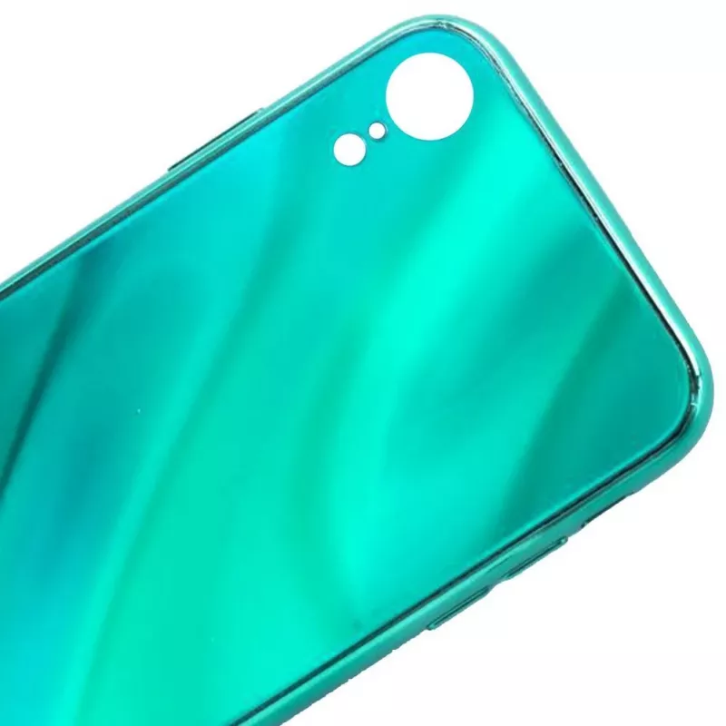 Evelatus Apple iPhone XR Water Ripple Full Color Electroplating karkaistu lasikuori vihreä