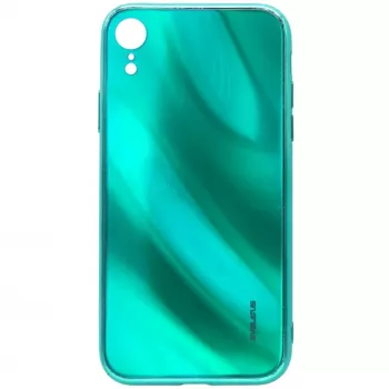 Evelatus Apple iPhone XR Water Ripple Full Color Electroplating karkaistu lasikuori vihreä