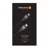 Evelatus spiraali USB-C - USB-C -kaapeli 1,2 m 60 W PD punottu musta