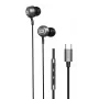 Evelatus Crystal Clear Audio -kuulokkeet USB-C:llä ja mikrofonilla musta