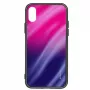 Evelatus Huawei P Smart 2019 Water Ripple Full Color Electroplating karkaistu lasi näytönsuojakalvo liukuvärjäys pinkki-purppura