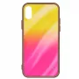 Evelatus Huawei P Smart 2019 Water Ripple Full Color Electroplating karkaistu lasi Gradient Yellow-Pink