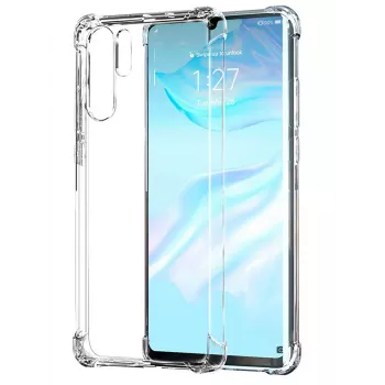 Evelatus Huawei P30 Lite Military Shockproof silikonikotelo TPU läpinäkyvä