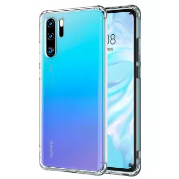 Evelatus Huawei P30 Pro sotilastason iskunkestävä läpinäkyvä TPU-silikonikotelo