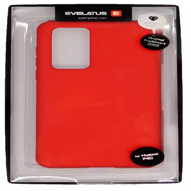 Evelatus Huawei P40 Pro Soft Touch -silikonikotelo punainen