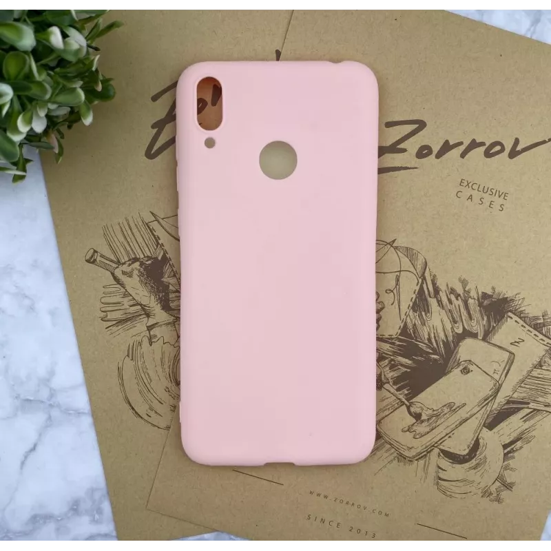 Evelatus Huawei Y7 2019 Nano Silicone Case Soft Touch TPU pinkki hiekka