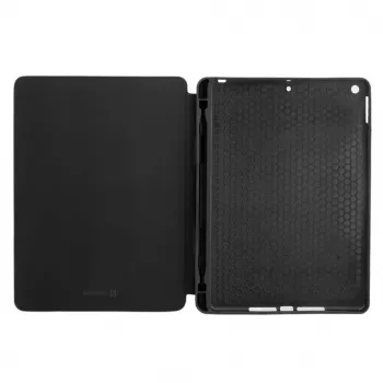 Evelatus iPad 10.2 tablettikotelo keinomikrofibervuorilla musta