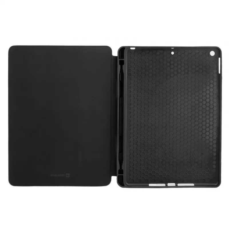 Evelatus iPad 10.2 tablettikotelo keinomikrofibervuorilla musta