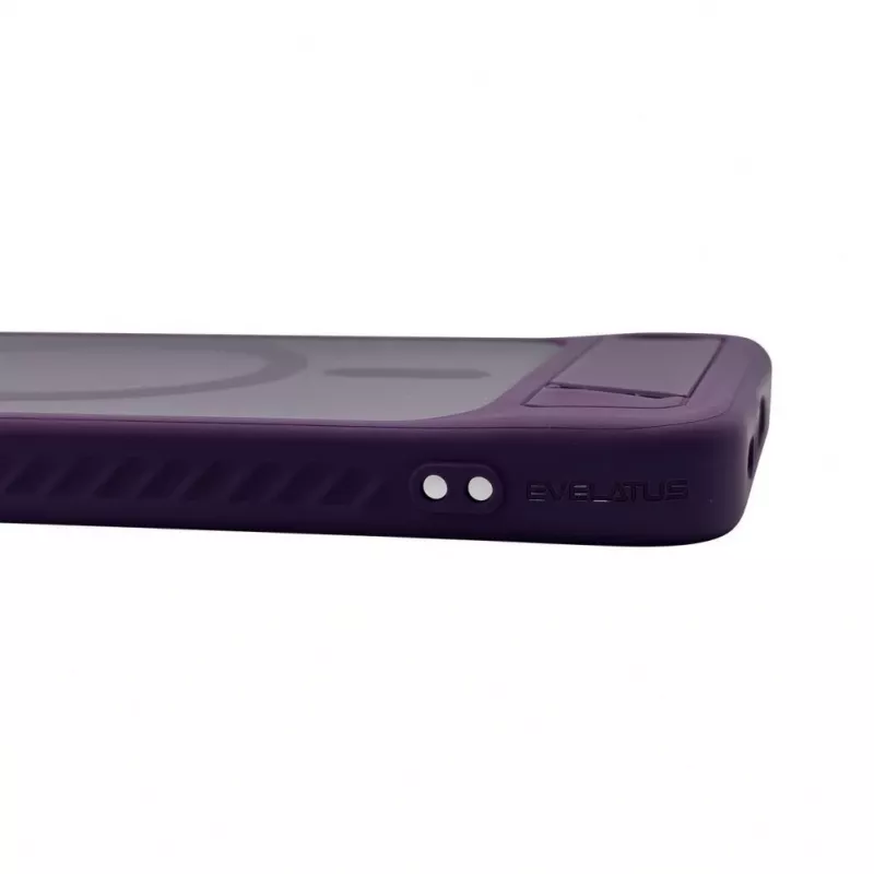 Evelatus kumipinnoitettu MagSafe-kotelo jalustalla Samsung Galaxy A37 / A36 - violetti