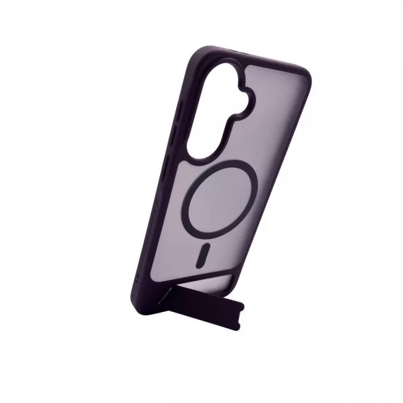 Evelatus kumipinnoitettu MagSafe-kotelo jalustalla Samsung Galaxy A37 / A36 - violetti