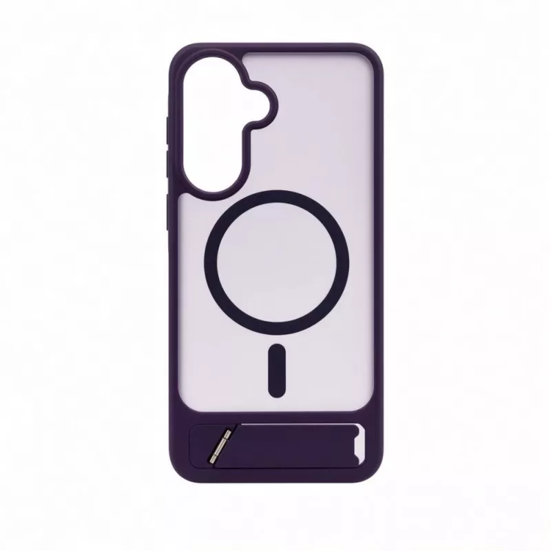 Evelatus kumipinnoitettu MagSafe-kotelo jalustalla Samsung Galaxy A37 / A36 - violetti