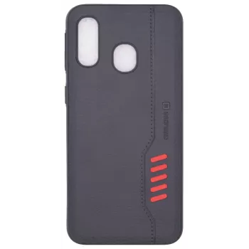 Evelatus Samsung A40 Shooter musta suojakuori jalustalla