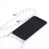 Evelatus Samsung A50 Case with Band White Stripes Transparent