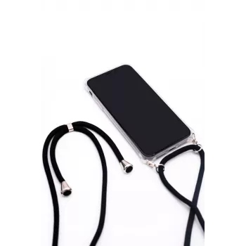 Evelatus Samsung A50s Case with Band Black Transparent