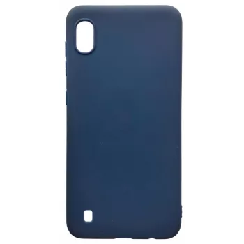 Evelatus Samsung Galaxy A10 Soft Touch silikonikuori hihnalla tummansininen