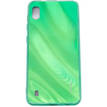 Evelatus Samsung Galaxy A10 Water Ripple Full Color Electroplating karkaistu lasi kuori vihreä