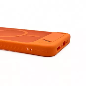 Evelatus Samsung Galaxy A17 4G / A17 5G kumipintainen MagSafe-kotelo jalustalla oranssi