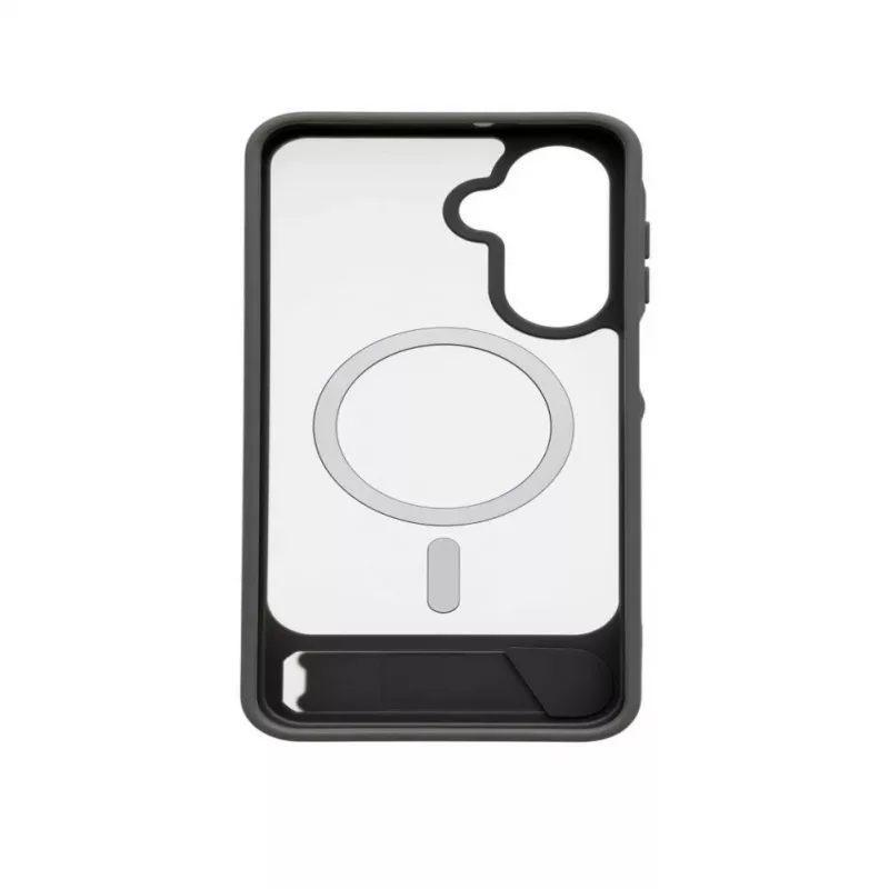 Evelatus Samsung Galaxy A17 4G / A17 5G kumipintainen MagSafe-kotelo jalustalla savunharmaa
