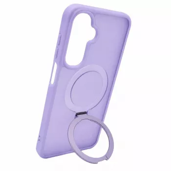 Evelatus Samsung Galaxy A17 4G / A17 5G Shield-kuori MagSafe-yhteensopiva ja teline, mattarengas laventelinsininen