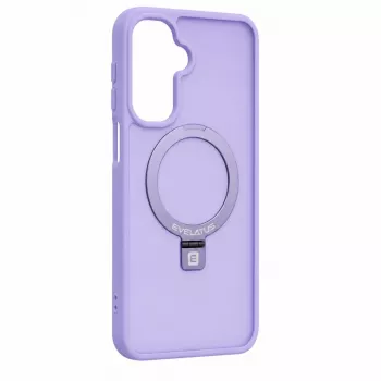 Evelatus Samsung Galaxy A17 4G / A17 5G Shield-kuori MagSafe-yhteensopiva ja teline, mattarengas laventelinsininen