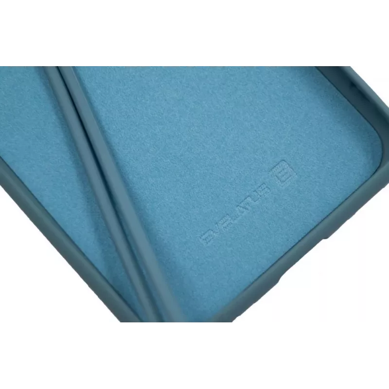 Evelatus Samsung Galaxy A20e Soft Touch -silikonikuori kantohihnalla sininen