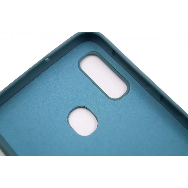 Evelatus Samsung Galaxy A20e Soft Touch -silikonikuori kantohihnalla sininen