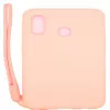 Evelatus Samsung Galaxy A20e Soft Touch silikonikuori hihnalla pinkki