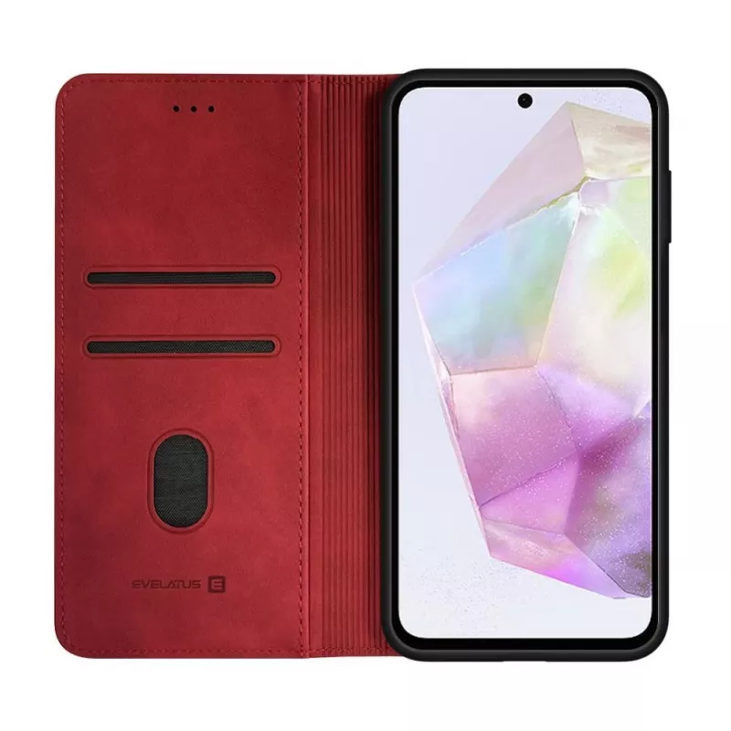 Evelatus Samsung Galaxy A35 kirjakotelo Folio punainen
