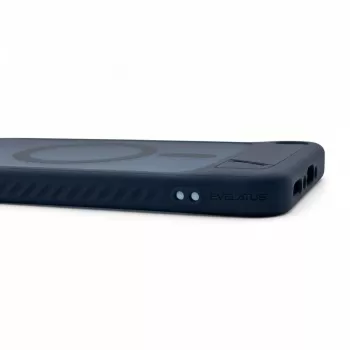 Evelatus Samsung Galaxy A37 / A36 kumipintainen MagSafe-kotelo jalustalla Navy Blue