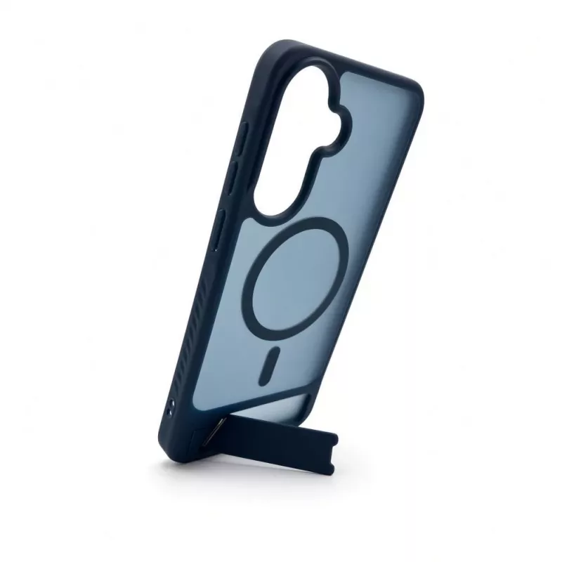 Evelatus Samsung Galaxy A37 / A36 kumipintainen MagSafe-kotelo jalustalla Navy Blue