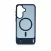 Evelatus Samsung Galaxy A37 / A36 kumipintainen MagSafe-kotelo jalustalla Navy Blue