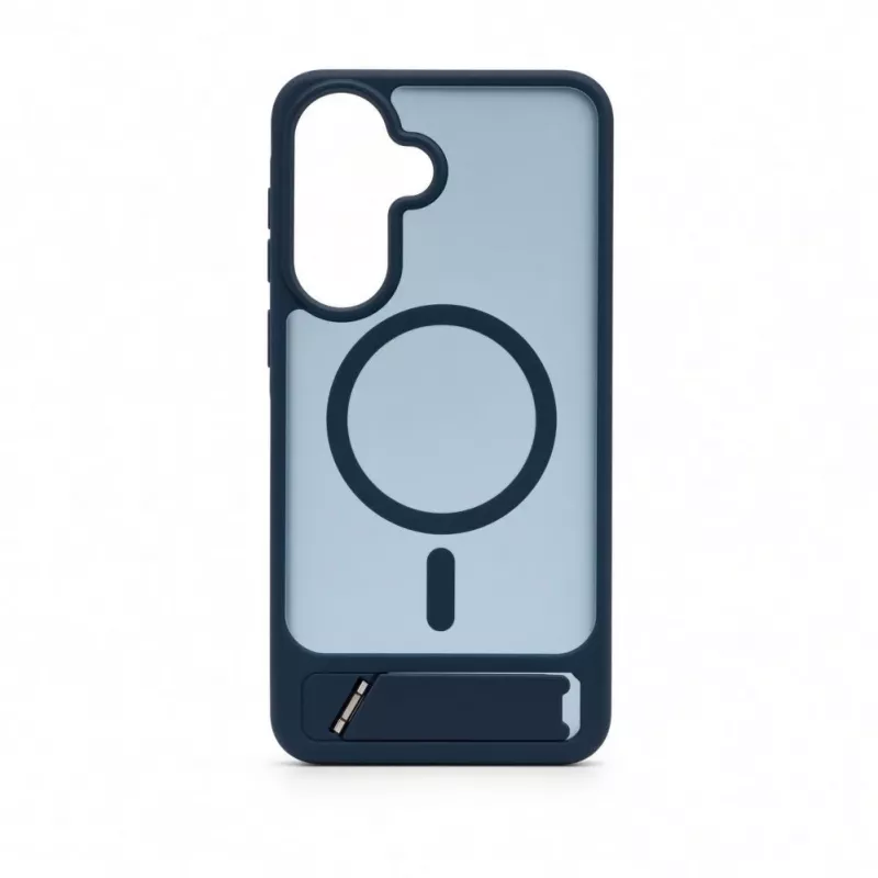 Evelatus Samsung Galaxy A37 / A36 kumipintainen MagSafe-kotelo jalustalla Navy Blue