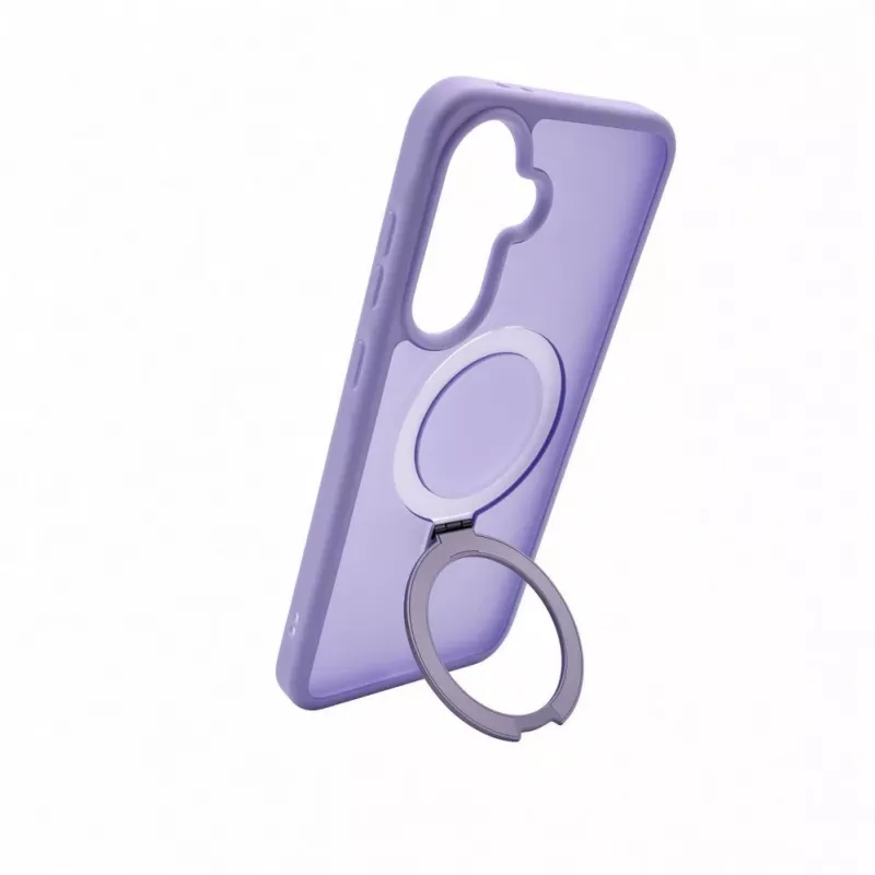 Evelatus Samsung Galaxy A37 / A36 Shield Case MagSafella ja jalustalla mattarengas laventelinsininen