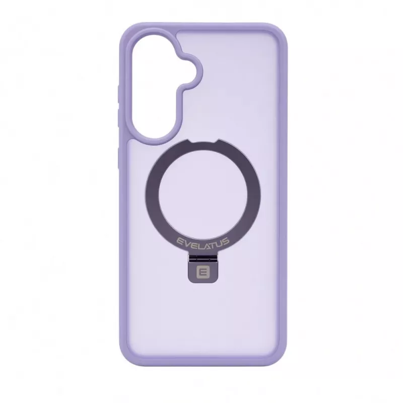Evelatus Samsung Galaxy A37 / A36 Shield Case MagSafella ja jalustalla mattarengas laventelinsininen