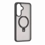 Evelatus Samsung Galaxy A37 / A36 Shield-kuori MagSafe-yhteensopiva ja teline, mattasavunharmaa
