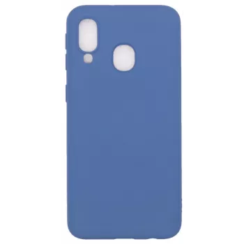 Evelatus Samsung Galaxy A40 Nano silikonikotelo Soft Touch TPU tummansininen