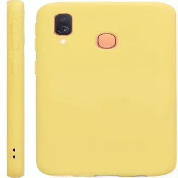 Evelatus Samsung Galaxy A40 Nano Silicone -kotelo Soft Touch TPU keltainen