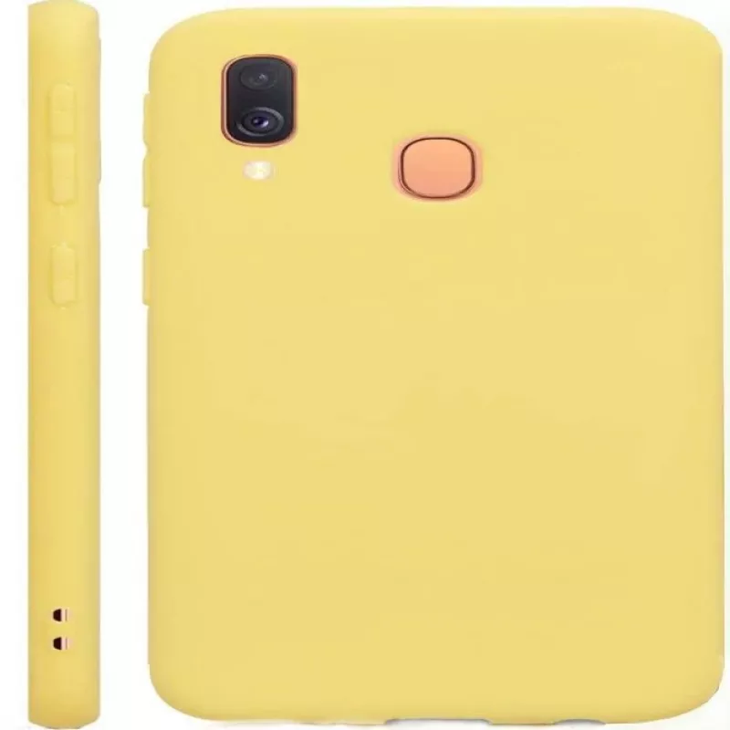 Evelatus Samsung Galaxy A40 Nano Silicone -kotelo Soft Touch TPU keltainen