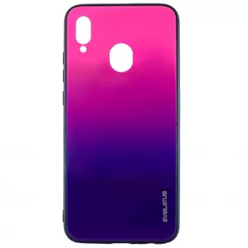 Evelatus Samsung Galaxy A40 Water Ripple Gradient Color Anti-Explosion karkaistu lasikotelo liukuva pinkki-purppura