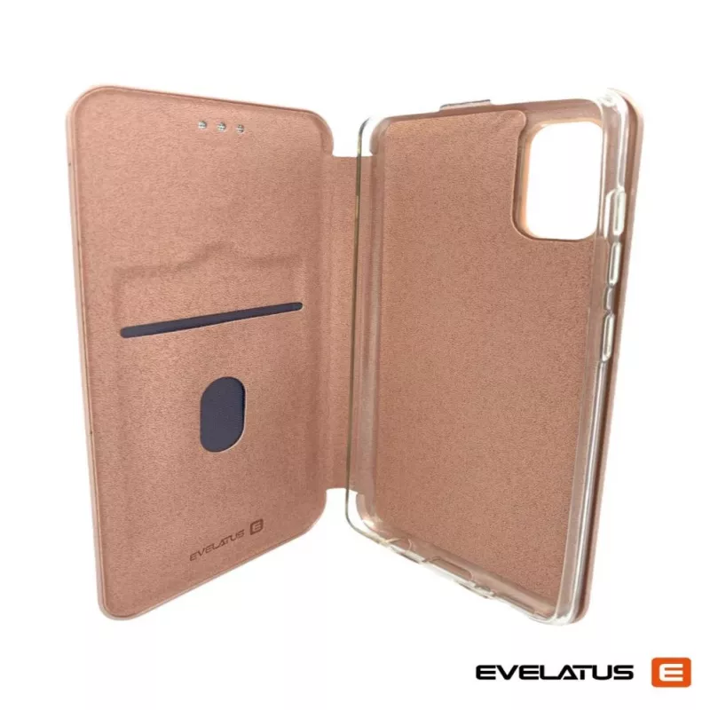 Evelatus Samsung Galaxy A41 -kirjakotelo, rosekulta
