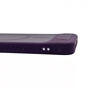 Evelatus Samsung Galaxy A57 kumipintainen MagSafe-kuori ja jalusta lila