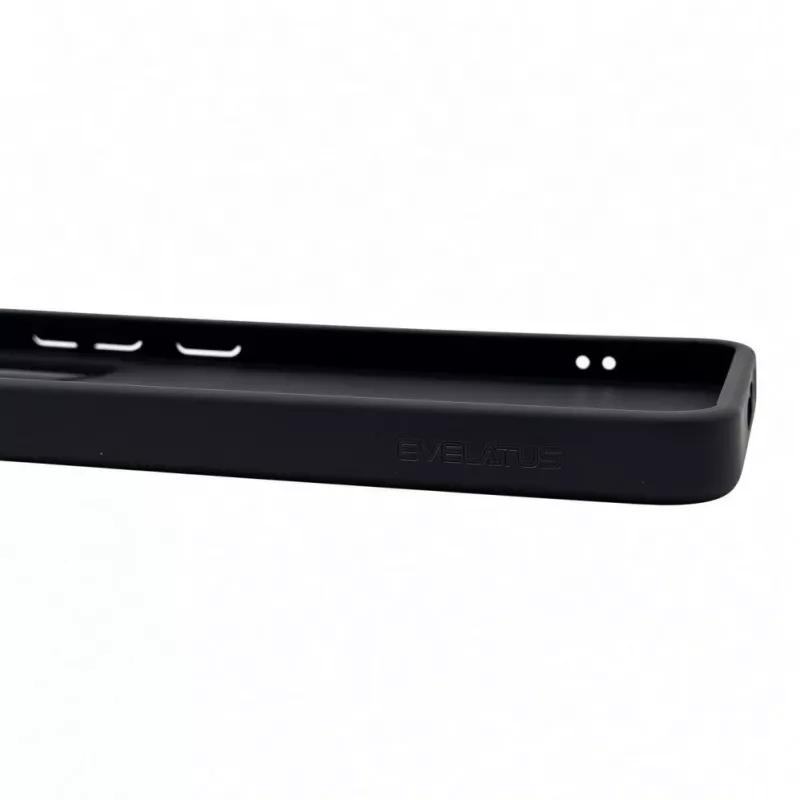 Evelatus Samsung Galaxy A57 Shield -kotelo MagSafe-tuella ja jalustalla, mattarengas musta