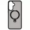 Evelatus Samsung Galaxy A57 Shield -kotelo MagSafe-tuella ja jalustalla, mattarengas musta