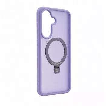 Evelatus Samsung Galaxy A57 Shield-kuori MagSafe-yhteensopiva ja teline, mattarengas, laventelilila