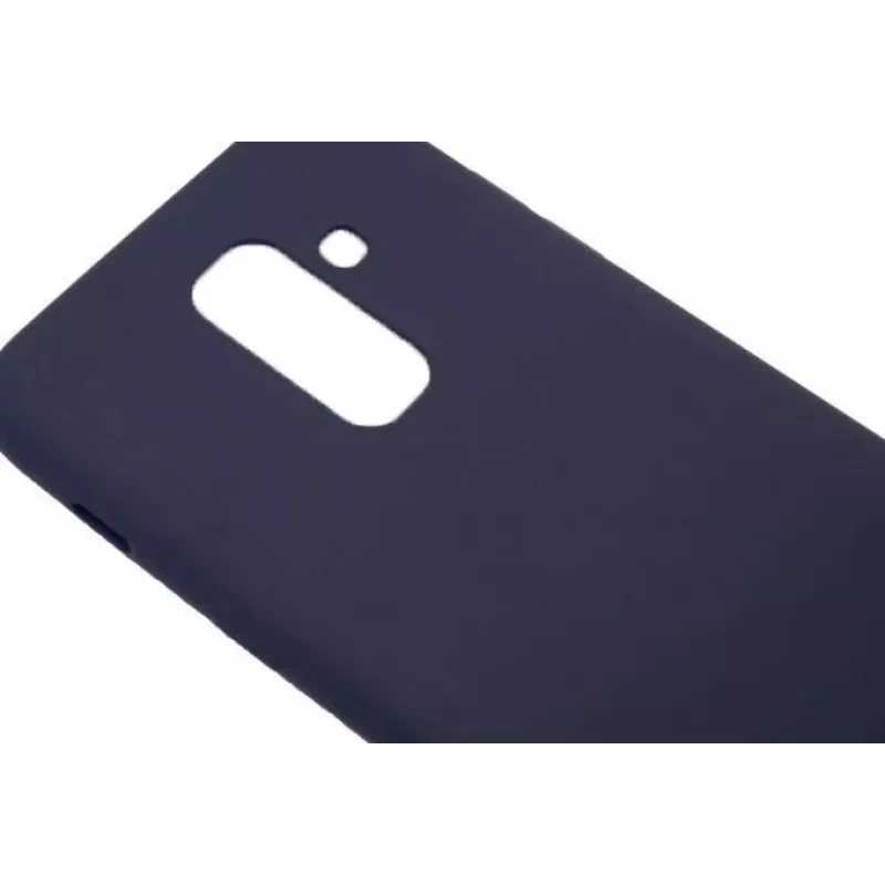 Evelatus Samsung Galaxy A6 Plus 2018 Nano silikonikotelo Soft Touch TPU keskiyönsininen