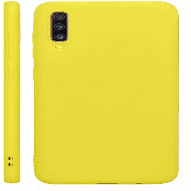 Evelatus Samsung Galaxy A70 nano-silikoonikotelo Soft Touch TPU keltainen