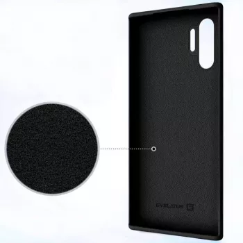 Evelatus Samsung Galaxy Note 10 Plus Premium Soft Touch -silikonikuori, musta