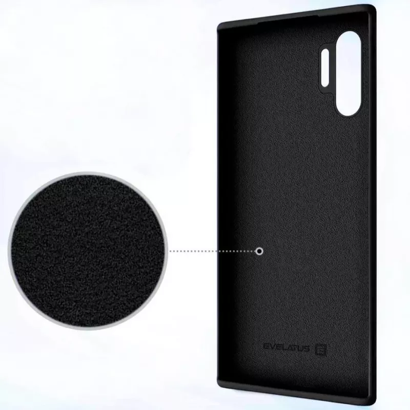 Evelatus Samsung Galaxy Note 10 Plus Premium Soft Touch -silikonikuori, musta