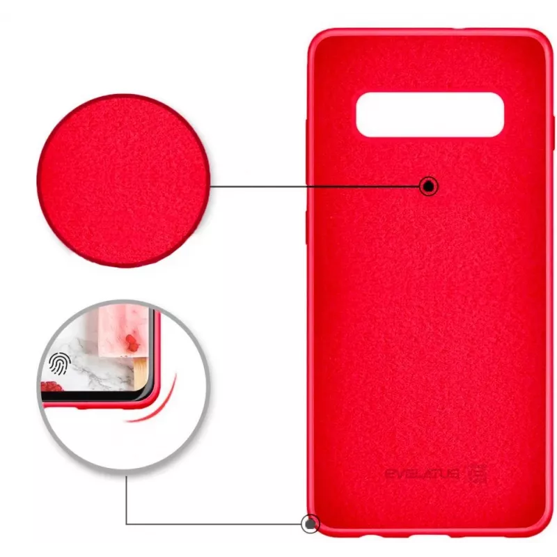 Evelatus Samsung Galaxy S10 Plus pehmeä silikonikuori punainen