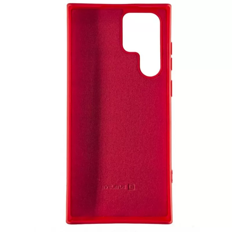 Evelatus Samsung Galaxy S22 Ultra Premium Soft Touch -silikonikotelo kiinanpunainen